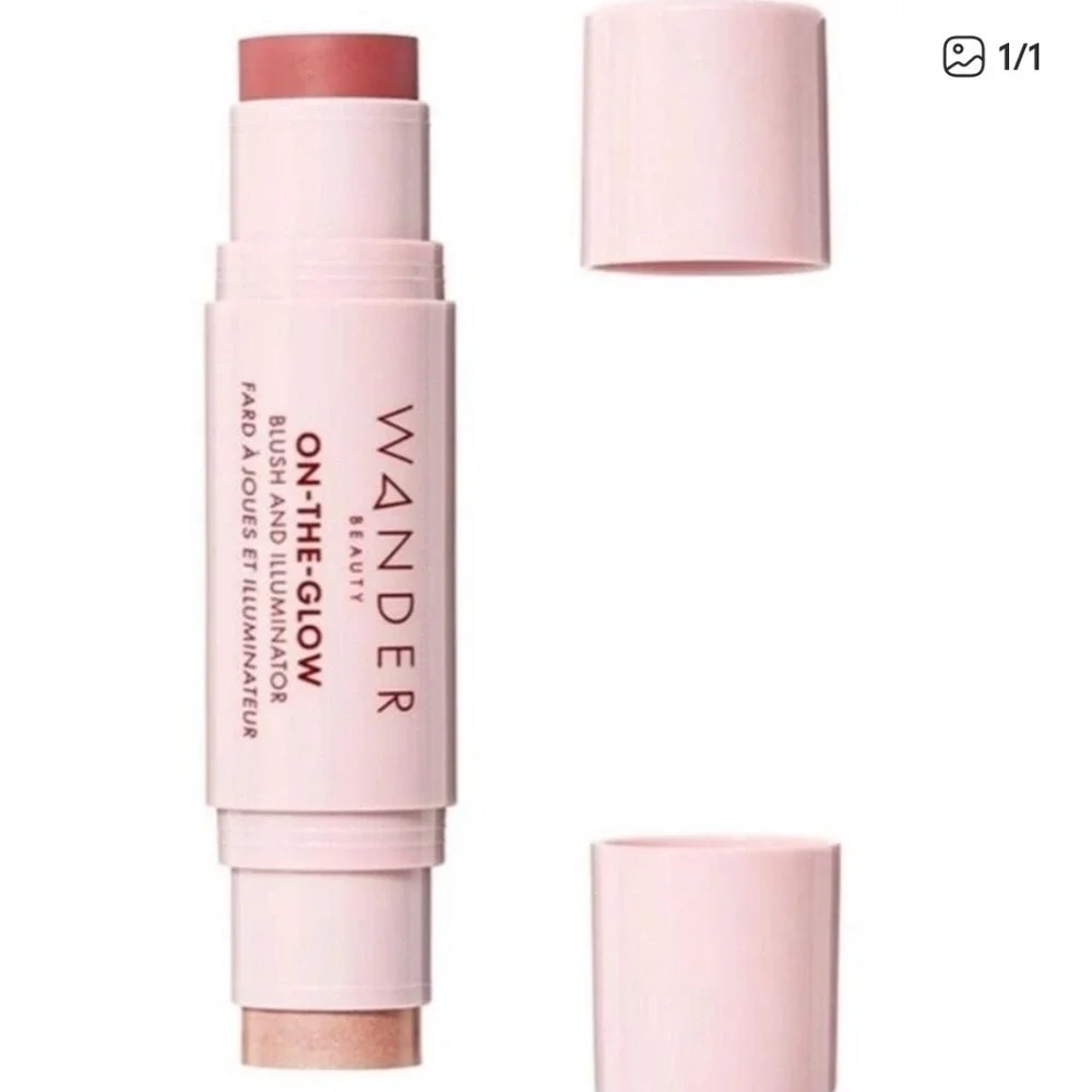 NEW Wander Beauty OnTheGlow Blush Illuminator Stick Sienna Sunset NudeGlow